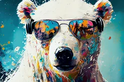 New Sonstige Acrylglasbild COOLER EISBÄR