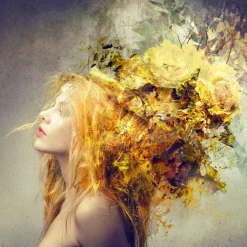 Outlet Sonstige Acrylglasbild GOLDSCHOPF BLUME