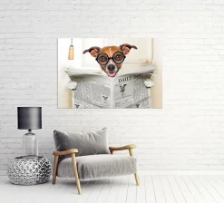 Best Sonstige Akustikbild HUND MIT ZEITUNG