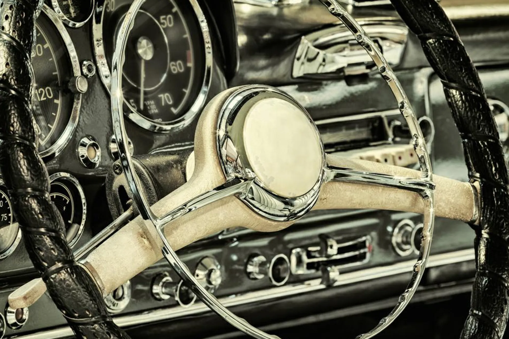 Sonstige Akustikbild OLDTIMER LENKRAD