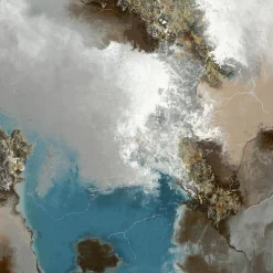 PRO ART Aludibondbild BLUE BROWN GOLD