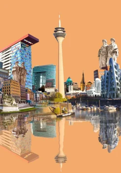 Hot PRO ART Aludibondbild DÜSSELDORF