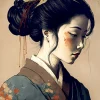 PRO ART Aludibondbild GEISHA II