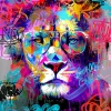 PRO ART Aludibondbild GRAFFITI LION