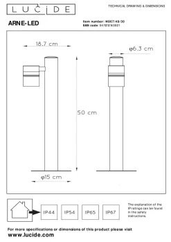 Clearance LUCiDE Außenleuchte ARNE-LED