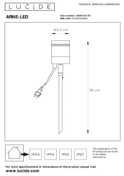 Sale LUCiDE Außenleuchte ARNE-LED