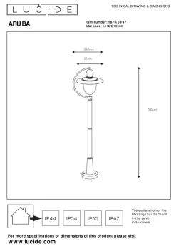 LUCiDE Außenleuchte ARUBA