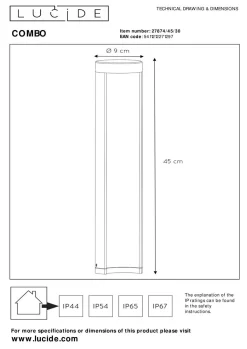 Clearance LUCiDE Außenleuchte COMBO