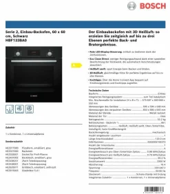New BOSCH Backofen HRA4340B0