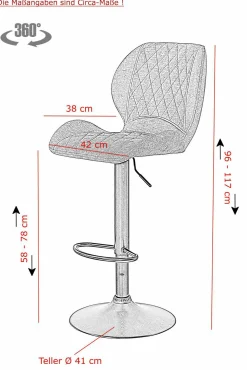HELA Barhocker LAILA H 2er Set