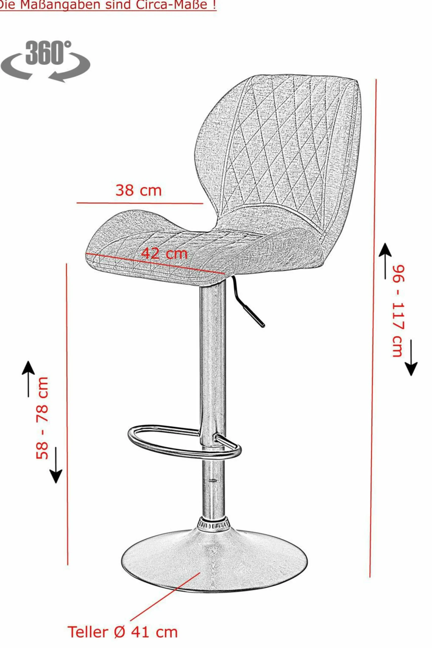 HELA Barhocker LAILA H 2er Set
