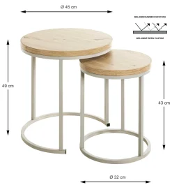 Clearance HAKU Möbel Beistelltisch 2er Set