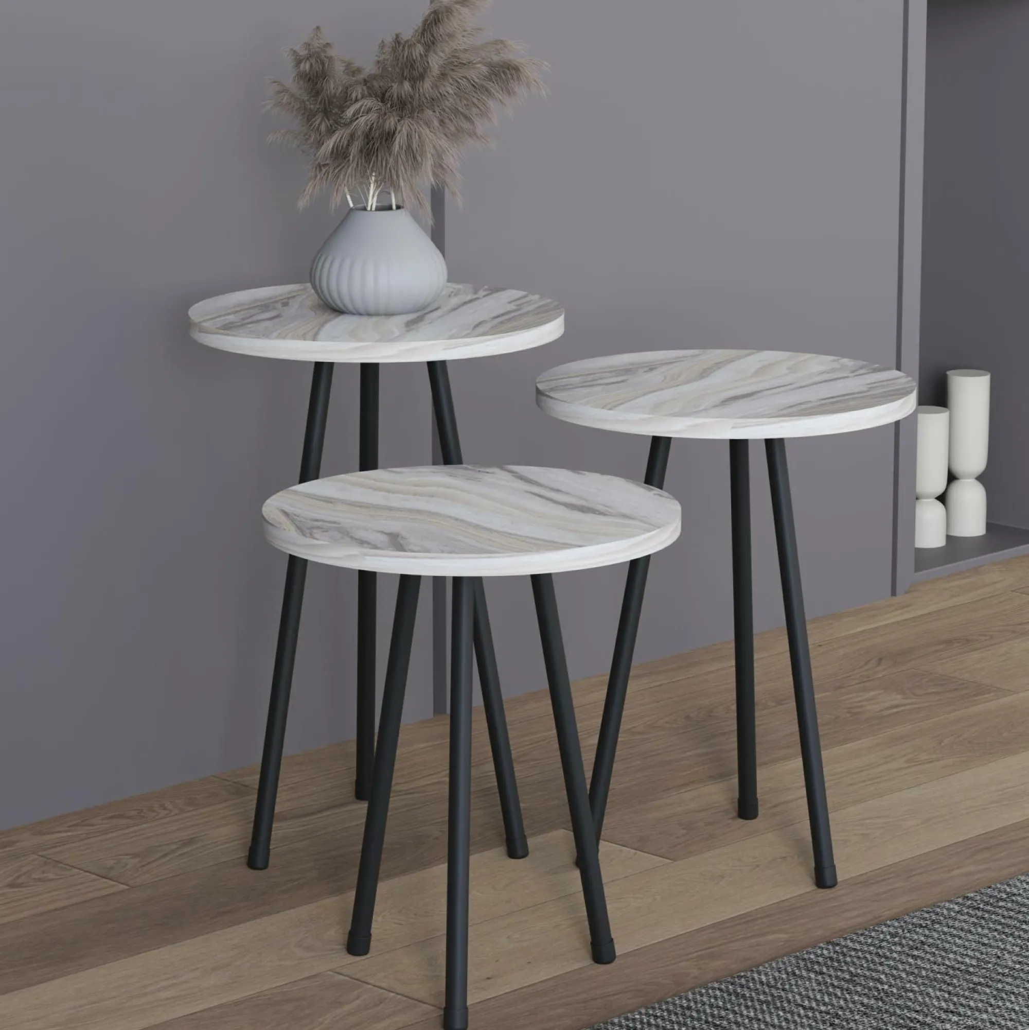 VCM Beistelltisch 3er Set MIROLA