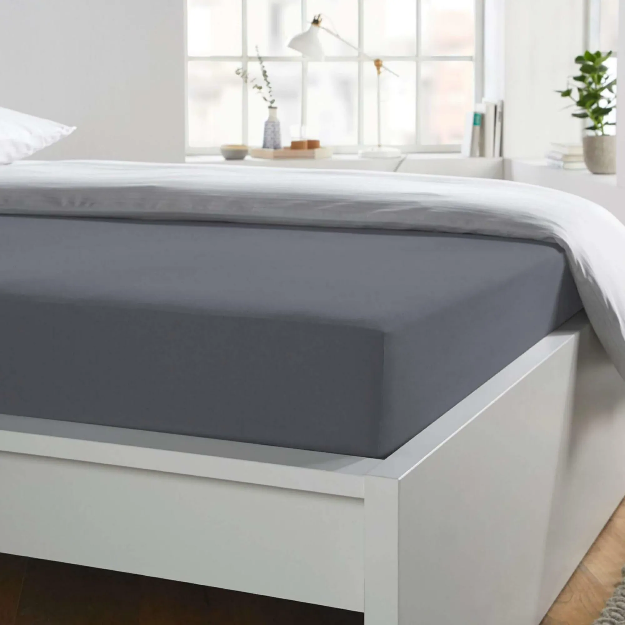 Best Adam Matheis Bettlaken Baumwolle graphit