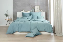 Outlet Hahn Bettwäsche Renforcé grau-grün