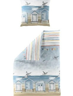 BIERBAUM Bettwäsche Seersucker blau