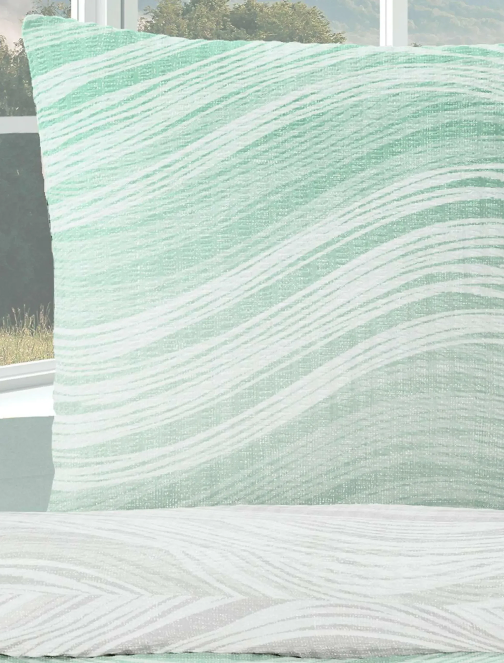 Outlet BIERBAUM Bettwäsche Seersucker grün