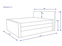 Online HARPER Boxspringbett MOLLINA