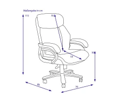 DUO COLLECTION Chefsessel Ennio