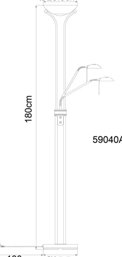 GLOBO Lighting Deckenfluter LEONAS