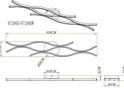 New GLOBO Lighting Deckenleuchte GERONIMO