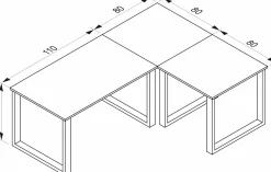 VCM Eck-Schreibtisch LONA