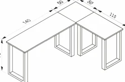 Clearance VCM Eck-Schreibtisch LONA