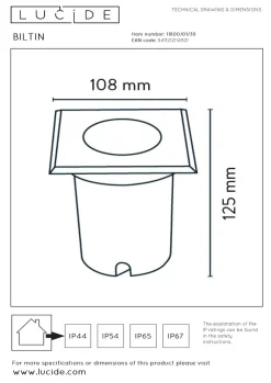 LUCiDE Einbauleuchte BILTIN