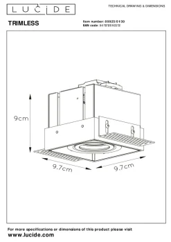 Best LUCiDE Einbauleuchte TRIMLESS