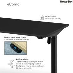 Outlet NowyStyl Elektroschreibtisch eCOMO