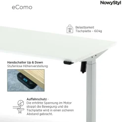 Hot NowyStyl Elektroschreibtisch eCOMO