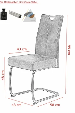 Outlet HELA Freischwinger SOPHIA S 4er Set