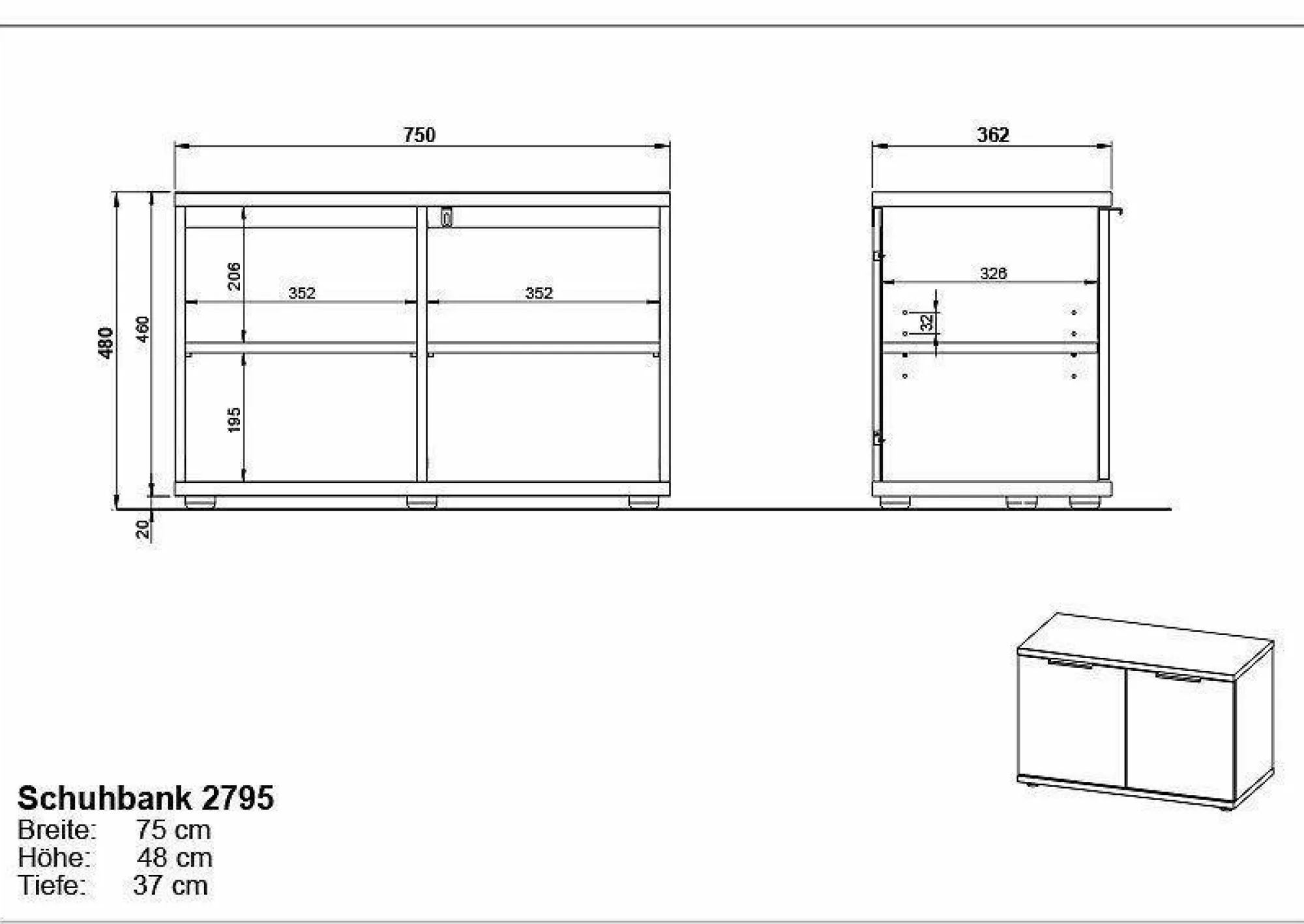 GERMANIA Garderobenbank FREMONT