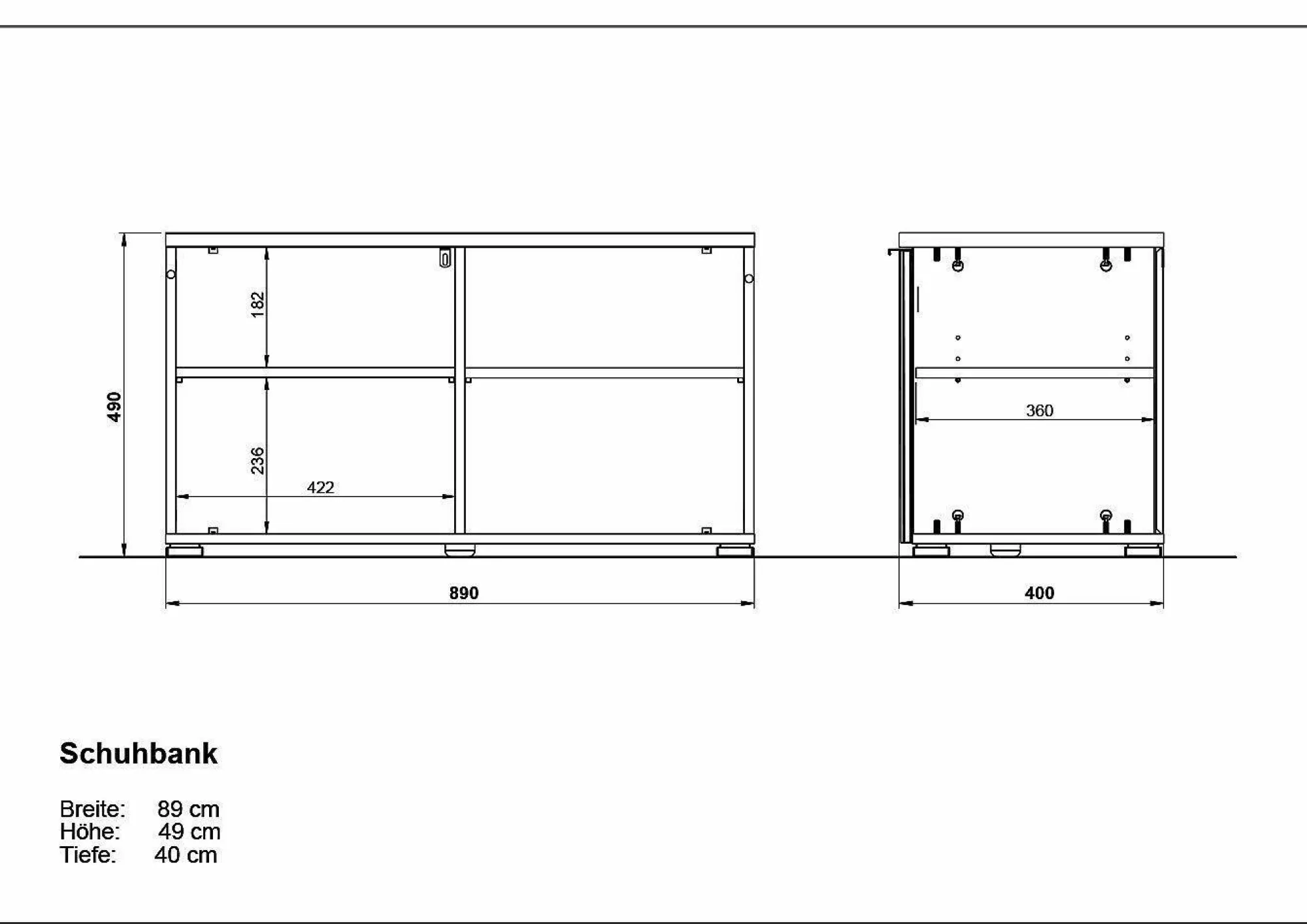 New GERMANIA Garderobenbank TELDE