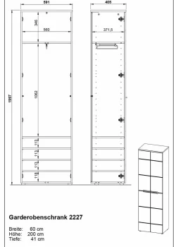 Online GERMANIA Garderobenschrank ALEDO