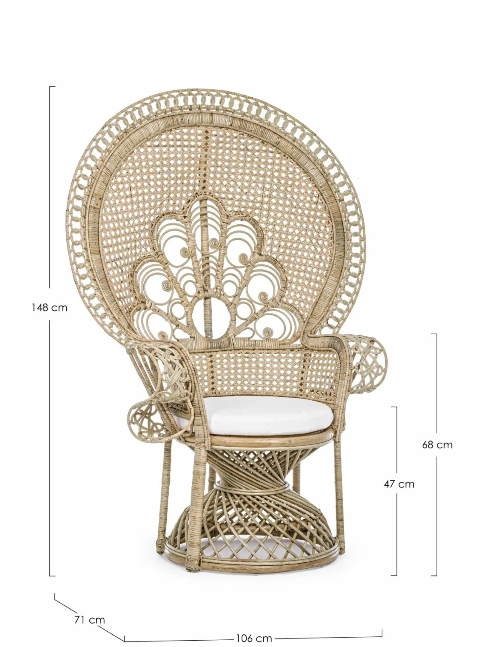 ANDREA BIZZOTTO Gartensessel PEACOCK