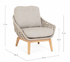 Discount ANDREA BIZZOTTO Gartensessel TAMIRES