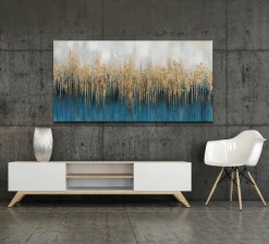 Sonstige Gemälde ABSTRAKT BLAU GOLD