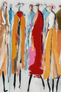 New Sonstige Gemälde FARBENFROHE DAMENRUNDE