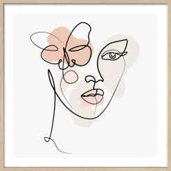 Outlet PRO ART Gerahmtes Bild LINE-ART-FACES