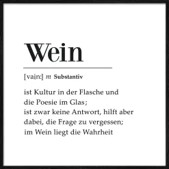 Online PRO ART Gerahmtes Bild ROTWEIN