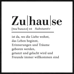 Outlet PRO ART Gerahmtes Bild ZUHAUSE