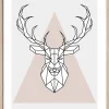Hot PRO ART Gerahmtes-Bild DEER I