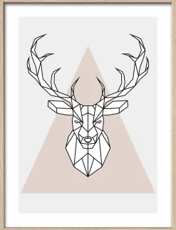 Hot PRO ART Gerahmtes-Bild DEER I