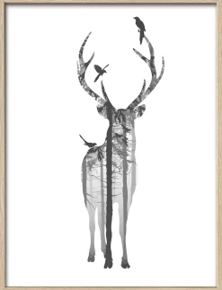 PRO ART Gerahmtes-Bild DEER WITH