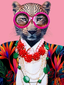 Sale PRO ART Glasbild CAT WITH GLASSES II