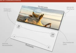 Best Sonstige Glasbild DROP ON WOOD