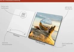 Best Sonstige Glasbild DROP ON WOOD