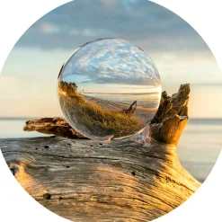 Sonstige Glasbild DROP ON WOOD