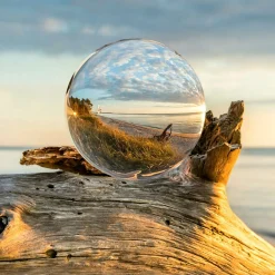 Sonstige Glasbild DROP ON WOOD